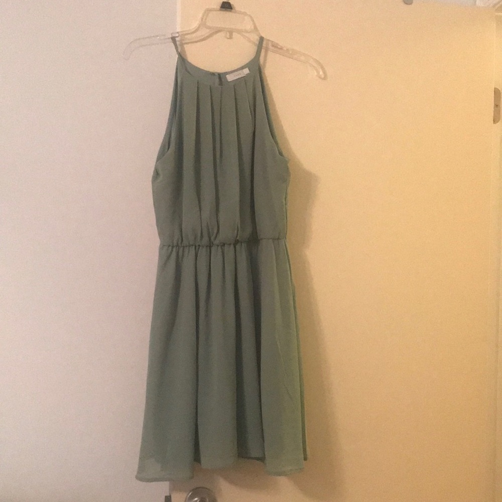 Olive green sun dress